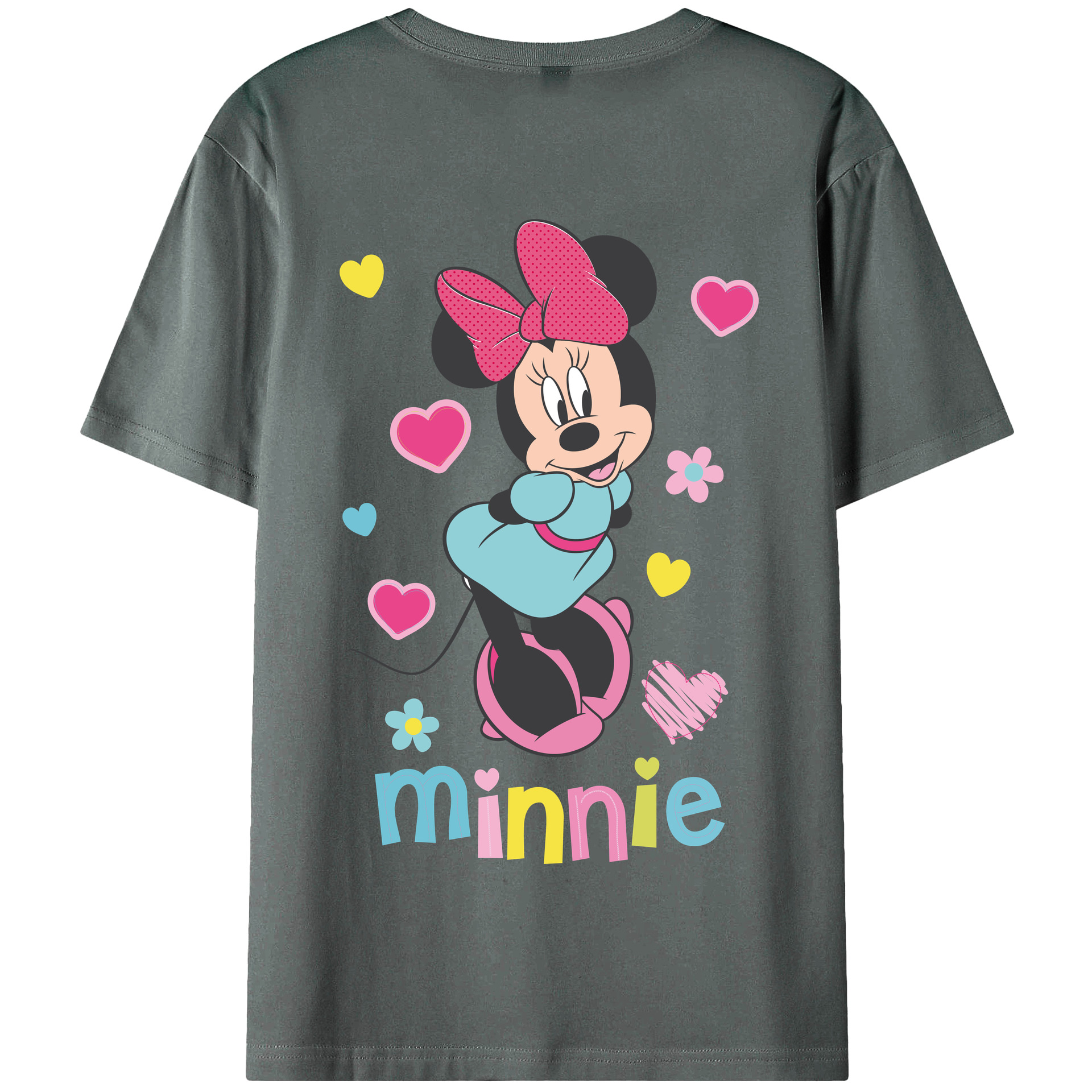 （画像用） ミッキーマウス Mickey Mouse 綿100％半袖Tシャツ（背面プリント）
